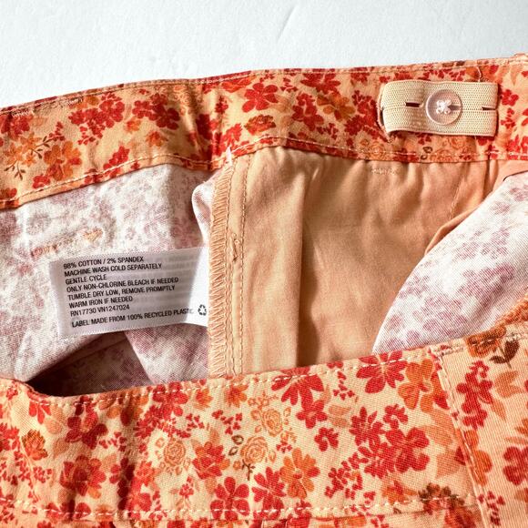 Wild Fable Orange Floral y2k retro Mini Skirt Women’s 12 NWT - Picture 7 of 7